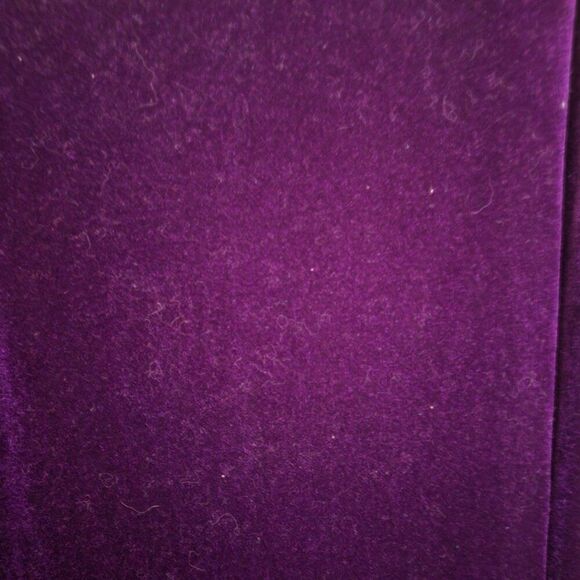 Quacker Factory Rich Purple Velvet/Rhinestones Top - Picture 6 of 8